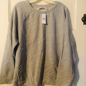 NWT Loft embellished sweatshirt